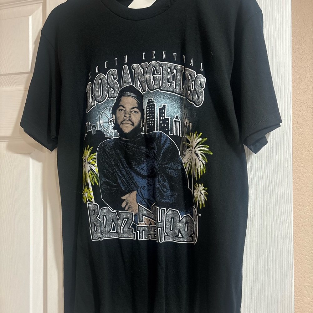 Black Graphic Tee with South Central Los Angeles Design